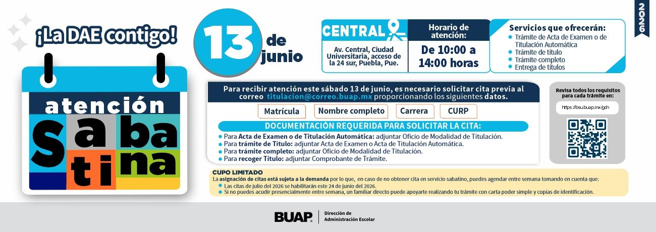 Atención sabatina 13 de junio